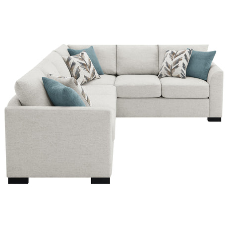 Ashford Greige Chenille Upholstered Sleeper Sectional Sofa by Coaster at Eve Furniture