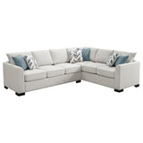 Ashford Greige Chenille Upholstered Sleeper Sectional Sofa by Coaster at Eve Furniture