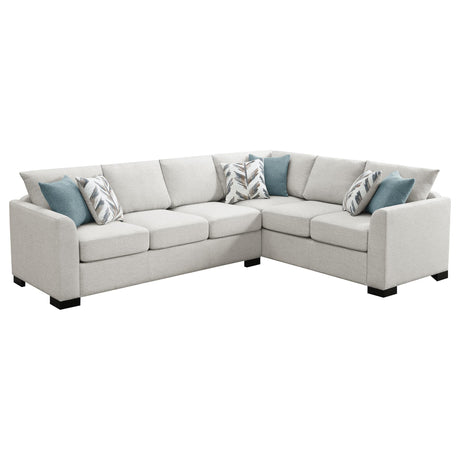 Ashford Greige Chenille Upholstered Sleeper Sectional Sofa by Coaster at Eve Furniture