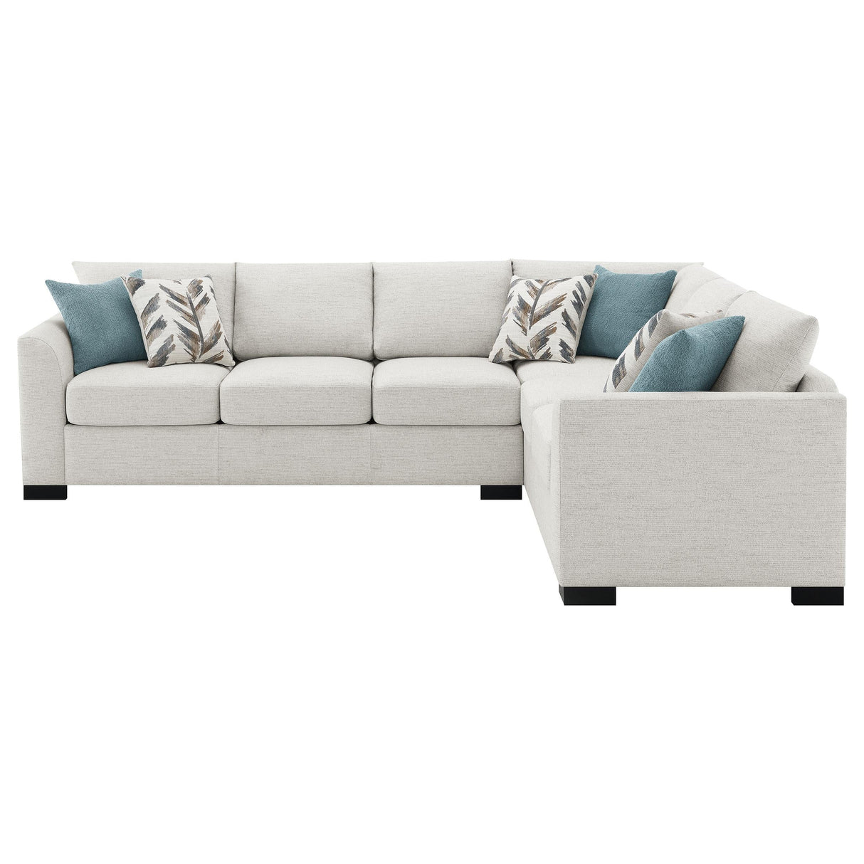Ashford Greige Chenille Upholstered Sleeper Sectional Sofa by Coaster at Eve Furniture