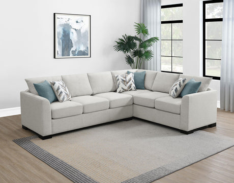 Ashford Greige Chenille Upholstered Sleeper Sectional Sofa by Coaster at Eve Furniture