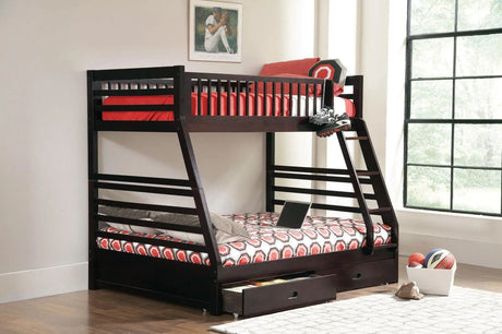 Ashton Cappuccino Twin over Full 2-Drawer Bunk Bed by Coaster at Eve Furniture