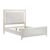 Asteria Antique White King Panel Bed by Homelegance at Eve Furniture