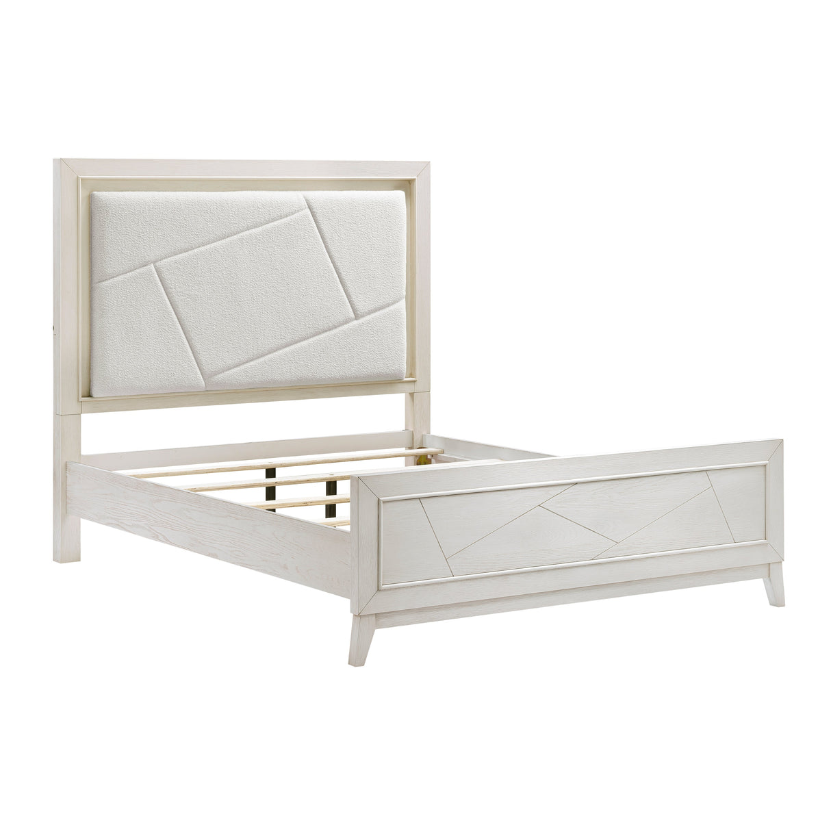 Asteria Antique White Queen Panel Bed by Homelegance at Eve Furniture