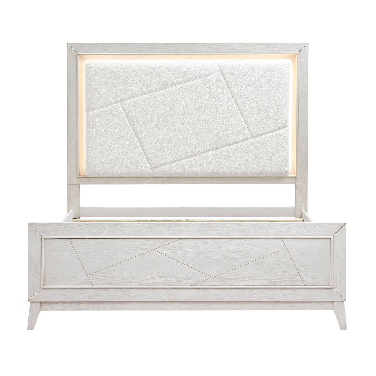 Asteria Antique White Queen Panel Bed by Homelegance at Eve Furniture