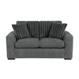 Athena Dark Gray Loveseat by Homelegance at Eve Furniture