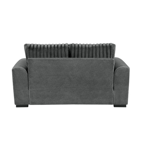 Athena Dark Gray Loveseat by Homelegance at Eve Furniture