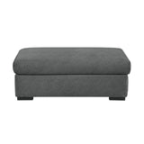 Athena Dark Gray Ottoman by Homelegance at Eve Furniture