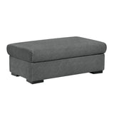 Athena Dark Gray Ottoman by Homelegance at Eve Furniture