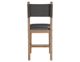 Aubrey 24″ Driftwood Counter Chair with Gray Vegan Leather by Steve Silver at Eve Furniture
