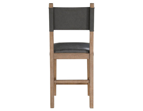 Aubrey 24″ Driftwood Counter Chair with Gray Vegan Leather by Steve Silver at Eve Furniture