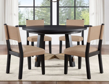 Aubrey 5-Piece 54″ Round Dining Table Set by Steve Silver at Eve Furniture