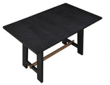 Aubrey 59.5″ Black Counter Table with Driftwood Stretcher by Steve Silver at Eve Furniture