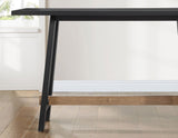 Aubrey 59.5″ Black Counter Table with Driftwood Stretcher by Steve Silver at Eve Furniture