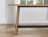 Aubrey 59.5″ Drifwood Counter Table with Black Stretchers by Steve Silver at Eve Furniture