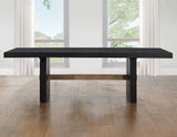 Aubrey 78-96″ Table w/18-inch Leaf, Black by Steve Silver at Eve Furniture