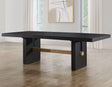 Aubrey 78-96″ Table w/18-inch Leaf, Black by Steve Silver at Eve Furniture