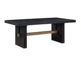Aubrey 78-96″ Table w/18-inch Leaf, Black by Steve Silver at Eve Furniture