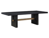 Aubrey 78-96″ Table w/18-inch Leaf, Black by Steve Silver at Eve Furniture