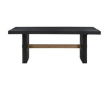Aubrey 78-96″ Table w/18-inch Leaf, Black by Steve Silver at Eve Furniture
