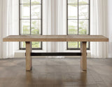Aubrey 78-96″ Table w/18-inch Leaf, Waxed Driftwood by Steve Silver at Eve Furniture