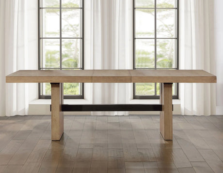 Aubrey 78-96″ Table w/18-inch Leaf, Waxed Driftwood by Steve Silver at Eve Furniture