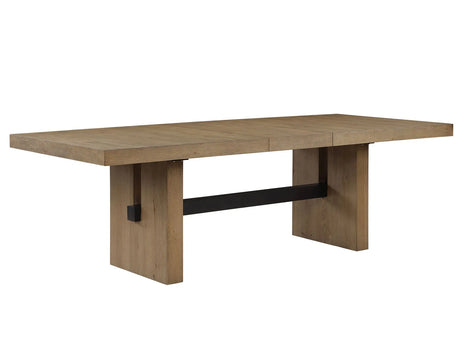 Aubrey 78-96″ Table w/18-inch Leaf, Waxed Driftwood by Steve Silver at Eve Furniture