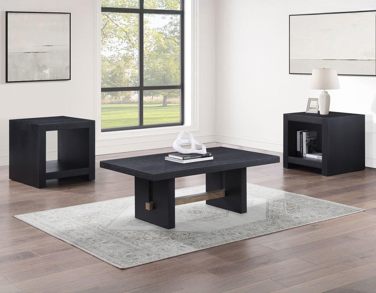 Aubrey Black 48″ Coffee Table by Steve Silver at Eve Furniture