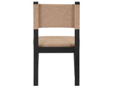 Aubrey Side Chair, Camel Vegan Leather with Black wood finish by Steve Silver at Eve Furniture