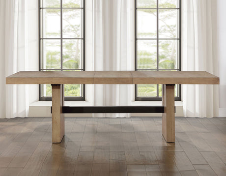 Aubrey Waxed Driftwood 7-Piece 78-96″ Dining Set by Steve Silver at Eve Furniture