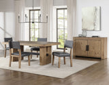 Aubrey Waxed Driftwood 7-Piece 78-96″ Dining Set by Steve Silver at Eve Furniture