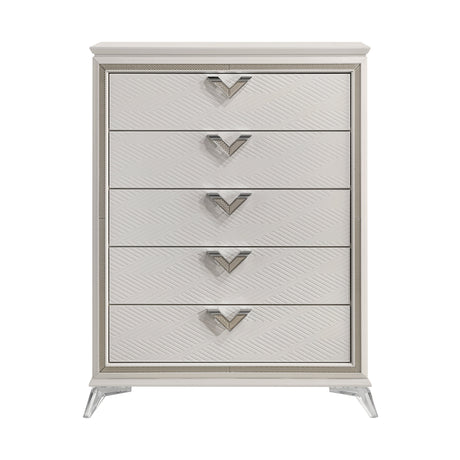 Audra White Chest by Homelegance at Eve Furniture