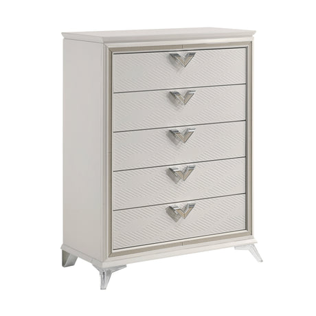 Audra White Chest by Homelegance at Eve Furniture