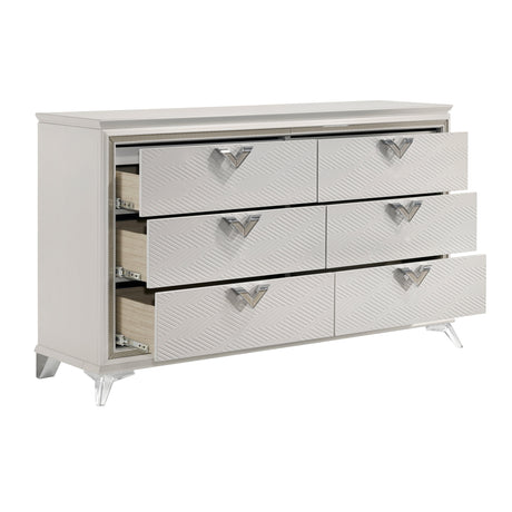 Audra White Dresser by Homelegance at Eve Furniture
