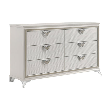 Audra White Dresser by Homelegance at Eve Furniture