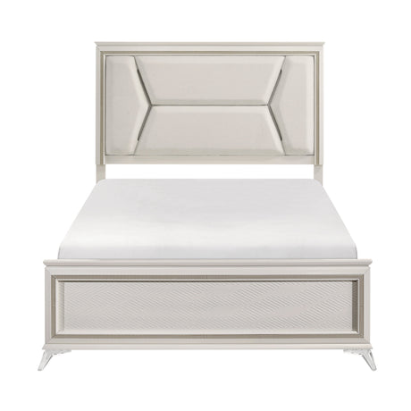 Audra White King Panel Bed by Homelegance at Eve Furniture