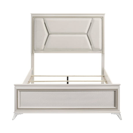 Audra White King Panel Bed by Homelegance at Eve Furniture