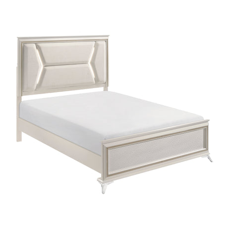 Audra White King Panel Bed by Homelegance at Eve Furniture
