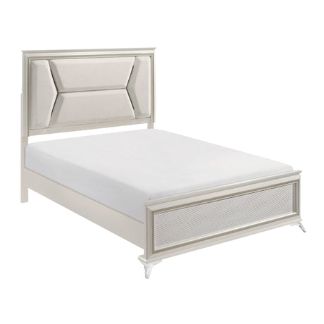 Audra White King Panel Bed by Homelegance at Eve Furniture