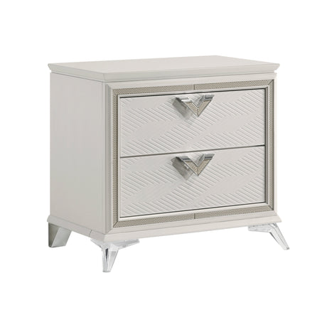 Audra White Nightstand by Homelegance at Eve Furniture
