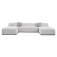 Audrey Cream Chenille U Shape Corner Sofa by Ashcroft Imports at Eve Furniture