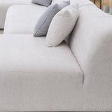 Audrey Cream Chenille U Shape Corner Sofa by Ashcroft Imports at Eve Furniture