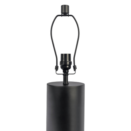 Aura Black Table Lamp with On/Off Switch Black Block Base by Ashcroft Imports at Eve Furniture