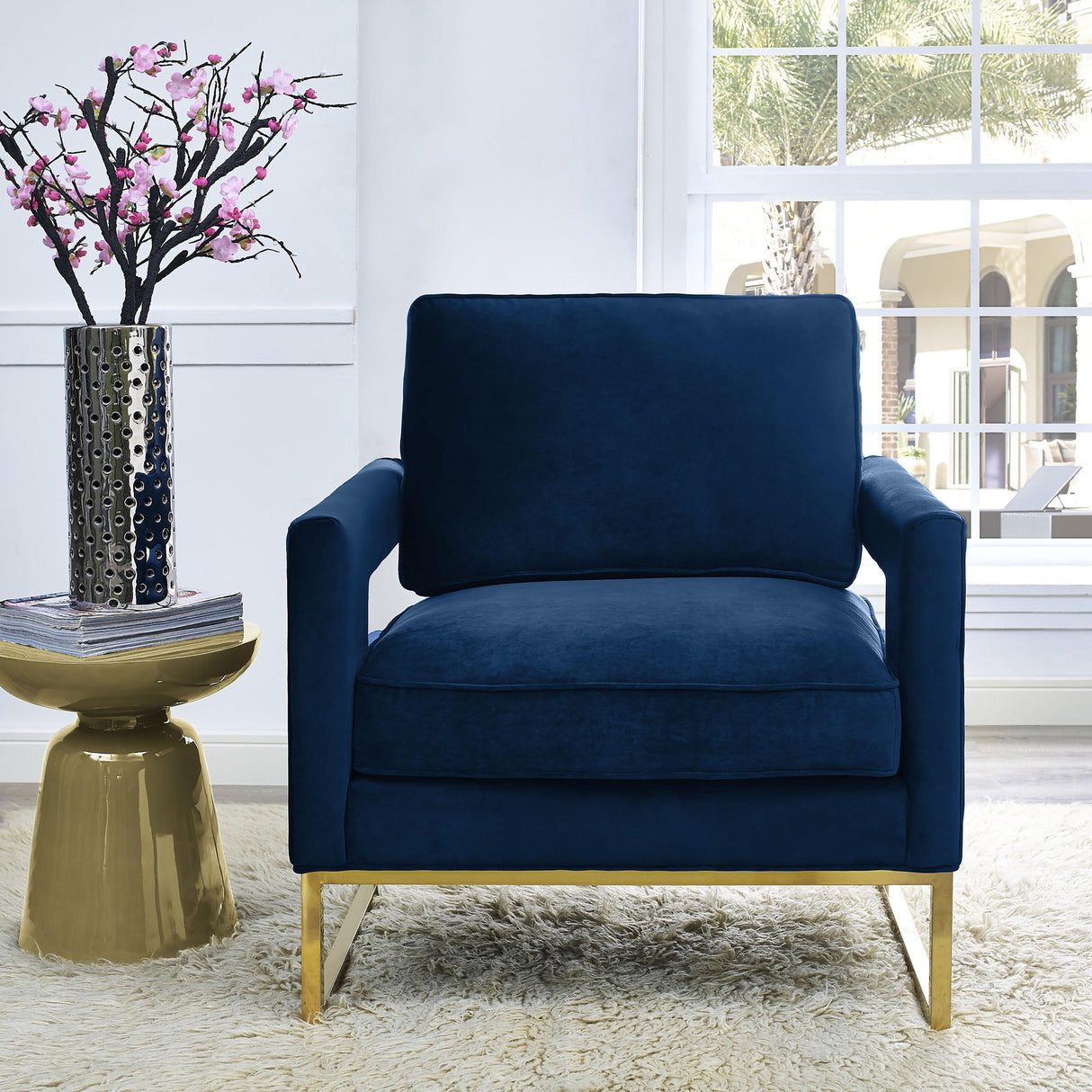 Avery Velvet Accent Chair by TOV Furniture at Eve Furniture