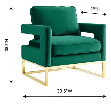 Avery Velvet Accent Chair by TOV Furniture at Eve Furniture