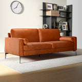 Axten Orange Velvet Sofa by Ashcroft Imports at Eve Furniture