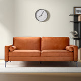 Axten Orange Velvet Sofa by Ashcroft Imports at Eve Furniture