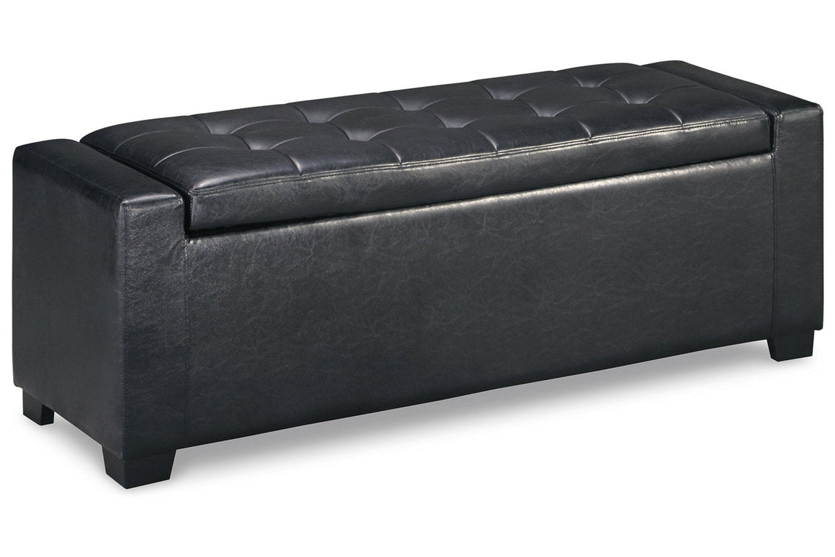 Benches Black Upholstered Storage Bench