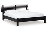 Danziar Black King Slat Platform Bed