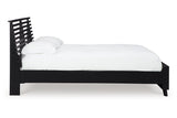 Danziar Black King Slat Platform Bed